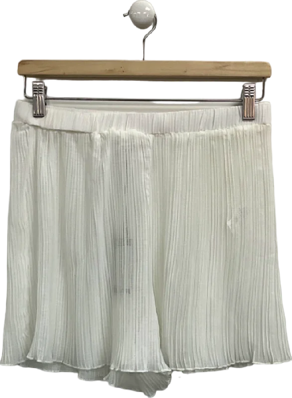 4th & Reckless White Pleated Shorts UK 10