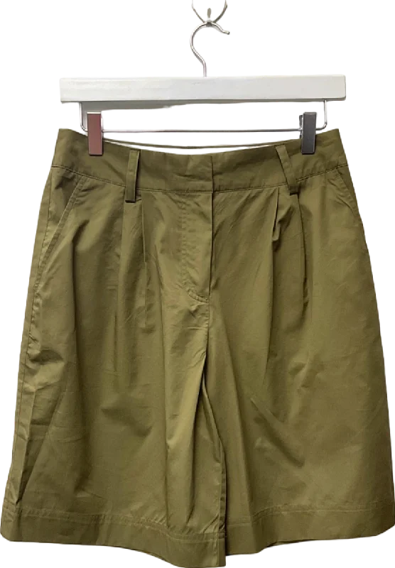 Next Khaki Pleated Shorts UK 8