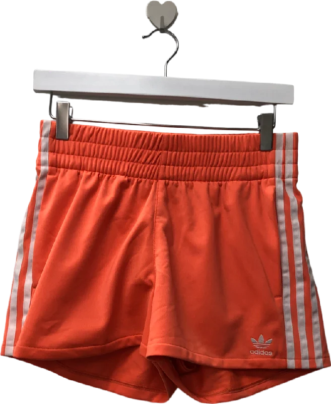 adidas Orange Three Stripe Coral Shorts UK L