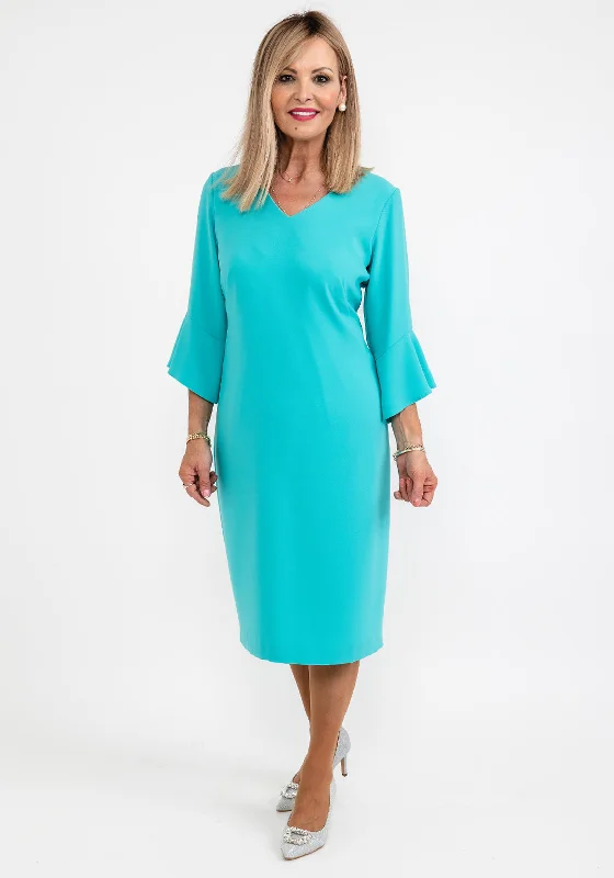 Avalon Sophie Bell Sleeve Pencil Midi Dress, Jade