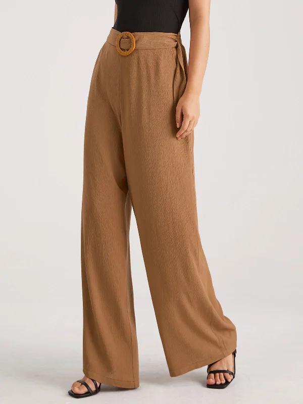 BerryBetty - Belted High Waisted Trousers