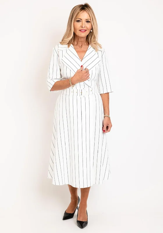 Coco Doll Marci Striped Blazer Dress, Cream & Navy