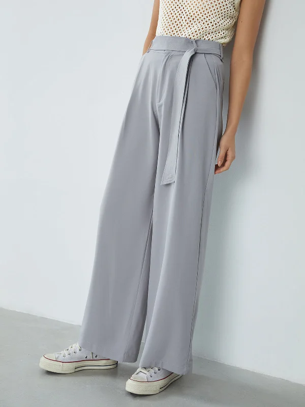 BerryBetty - Effortless Belted Wide Leg Pants