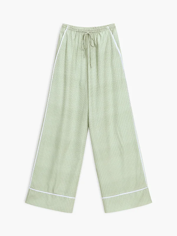 BerryBetty - Greeness Pinstripe Wide Leg Pants