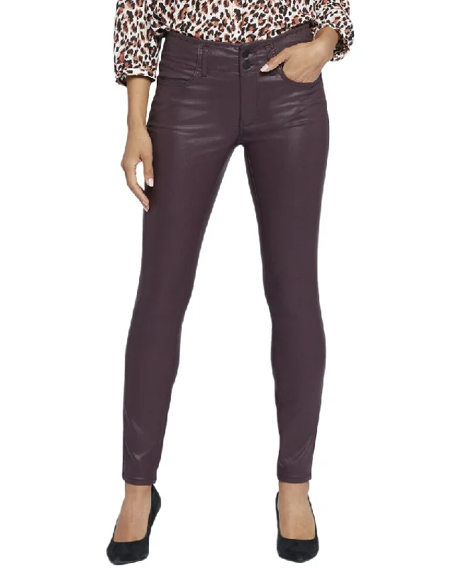 NYDJ Ami Dark Cherry Coated Skinny Leg Jean