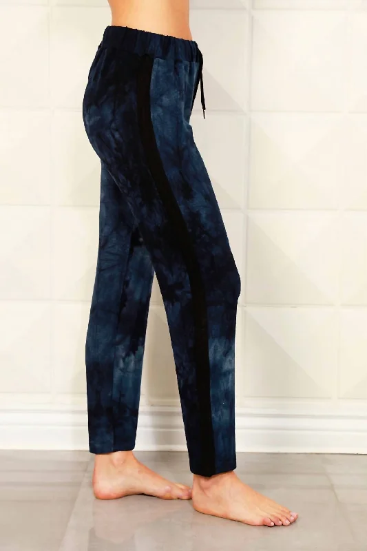 Tie Dye Track Jogger In Ink Black