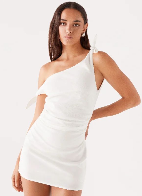 Amazonia Linen Mini Dress - White