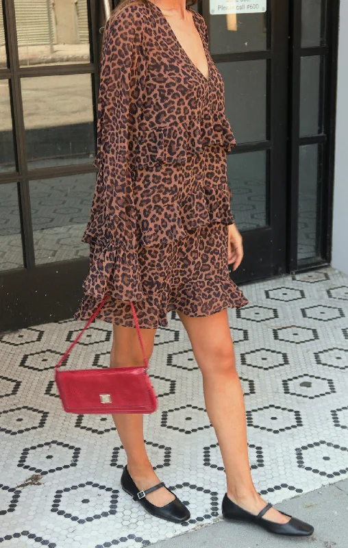 Fleetwood Mini Dress ~ Leopard Latte