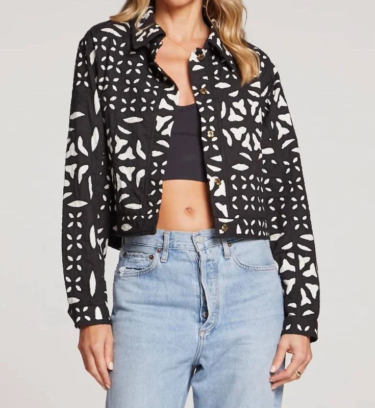 Jayme Jacket In Geometric Black