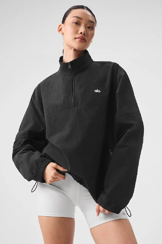 Lightweight Takeaway Track Pullover - Black