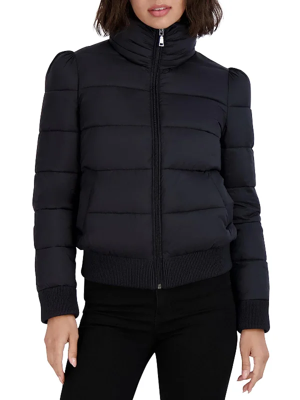 Womens Quilted Long Sleeves Puffer Jacket