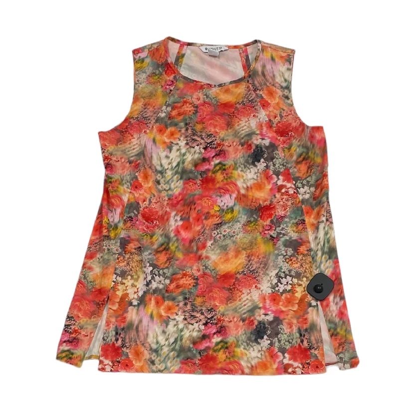 Floral Print Athletic Tank Top Athleta, Size Xs