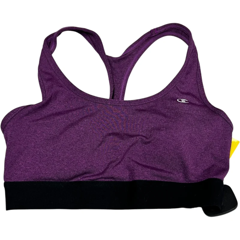 Athletic Bra By Champion In Purple, Size: M