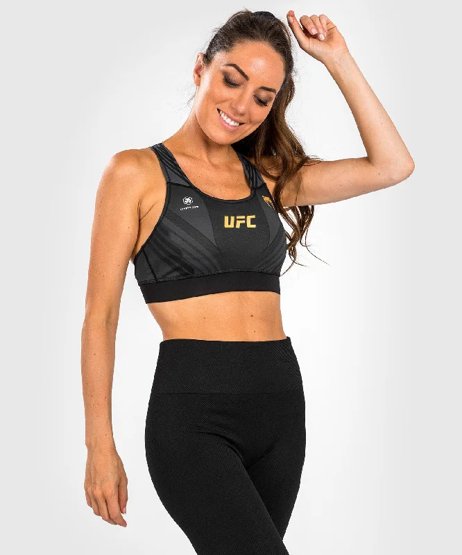 UFC Venum Authentic Fight Night 1.0 Women's Sport Bra - Black/Gold