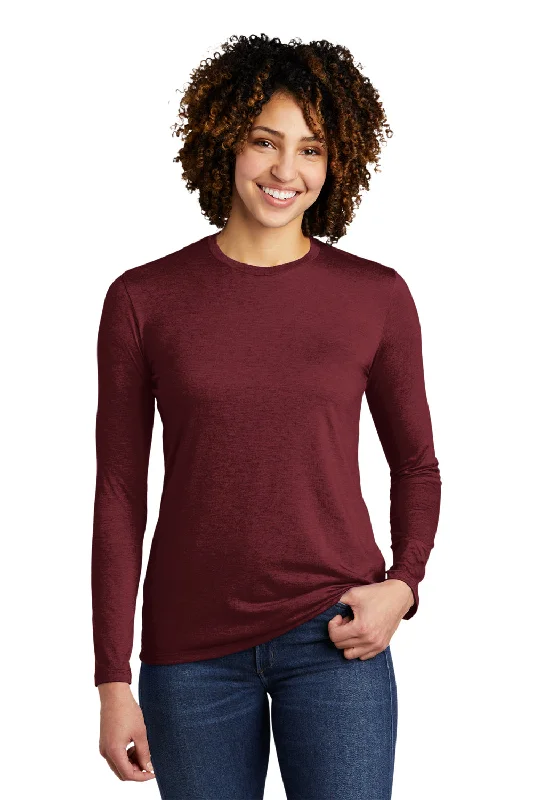 Allmade Womens Long Sleeve Crewneck T-Shirt - Vino Red