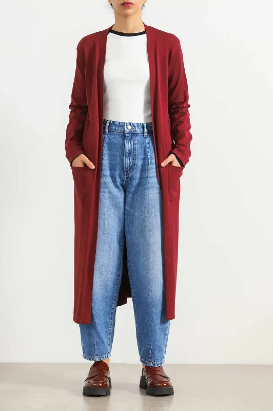 FINE KNIT LONG CARDIGAN