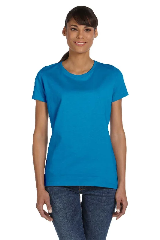 Fruit Of The Loom Womens HD Jersey Short Sleeve Crewneck T-Shirt - Pacific Blue