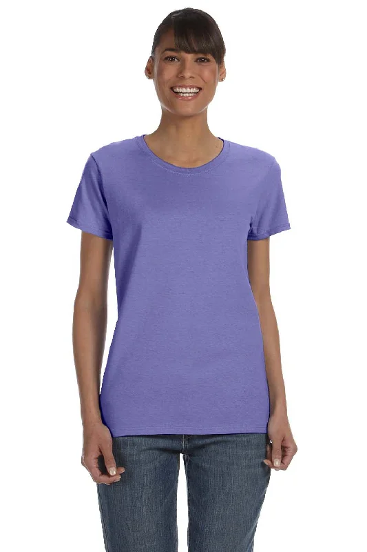 Gildan Womens Short Sleeve Crewneck T-Shirt - Violet Purple