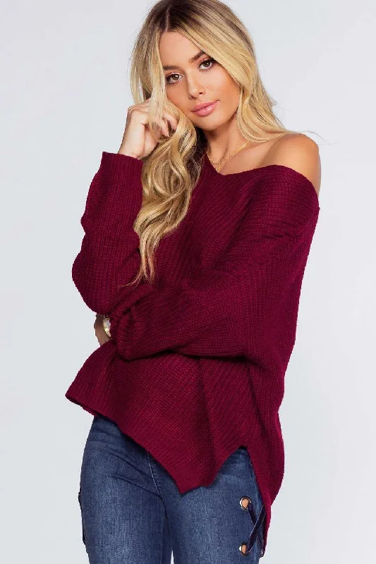 Hattie Sweater - Burgundy