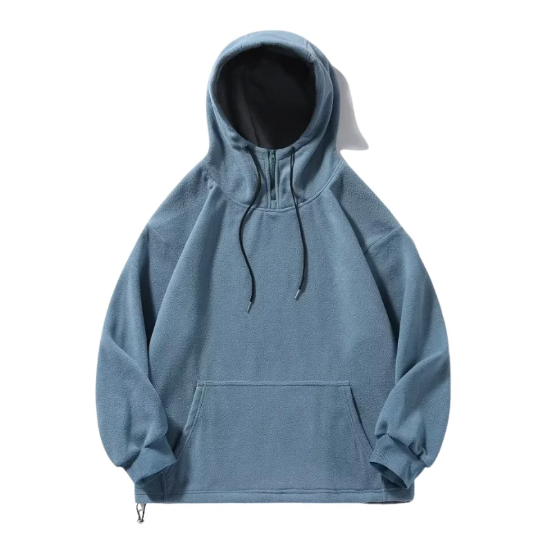 Oversize Solid Color Sherpa Hoodie