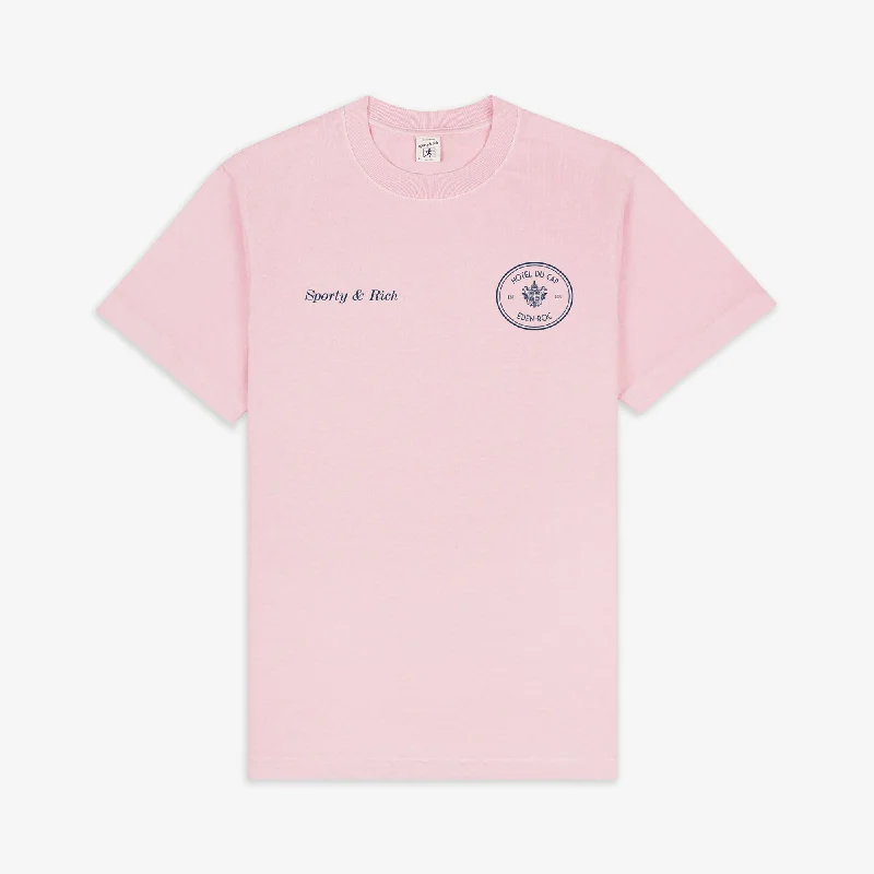 SPORTY & RICH | HOTEL DU CAP T-SHIRT { EDEN PINK/NAVY