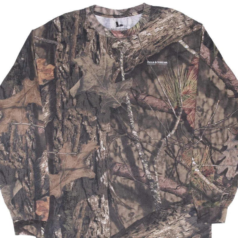 VINTAGE HUNTING MOSSY OAK BREAK UP CAMO LONG SLEEVE TEE SHIRT LARGE