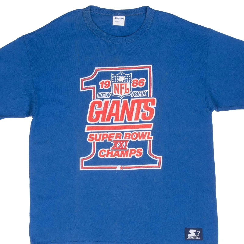 VINTAGE NFL NEW YORK GIANTS SUPER BOWL CHAMPS 1986 TEE SHIRT LARGE MADE USA