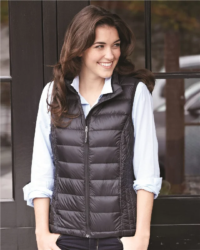 Weatherproof Womens 32 Degrees Packable Down Vest 16700W, XL, Dark Pewter